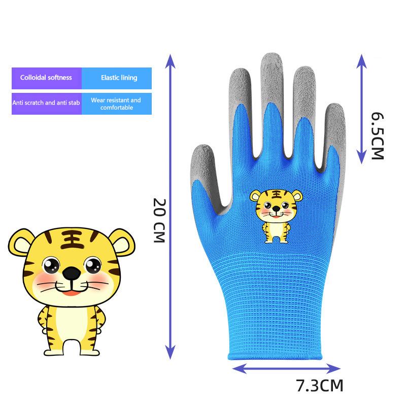 1 пара дышащих нескользящих перчаток для садовых работ, защитные перчатки для сбора ракушек, детские защитные перчатки, водонепроницаемые детские перчатки для садоводства