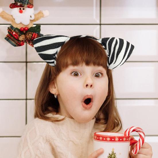 Повязка на голову с ушками зебры, повязка на голову с изображением животных из мультфильмов, сценическая полосатая повязка на голову, удобная посадка, детский головной убор для косплея, реквизит для фотосъемки