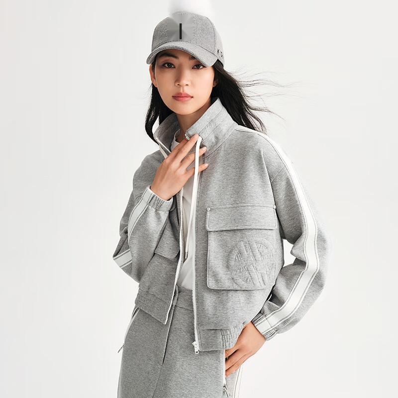 Kardanton Women's Grey Blazer Jacket