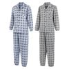 Nursing Care Front Large for Dryer L [RYO...] Men's Pajamas, 100% Cotton, Opening, Buttons, Year-Round, Men, Elderly, Seniors, Hospitalized, Safe, M,