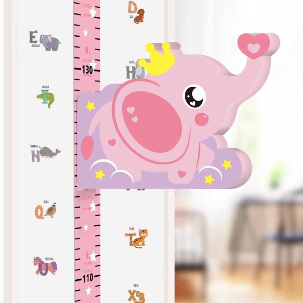 Cute 3D Children's Height Sticker Removable Wall Sticker Growth Chart  Kindergarten