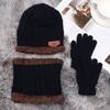 Mens Girl Knitted Winter Warm Neck Warmer Beanie Hat Hat Scarf Gloves Set And Neck Scarf