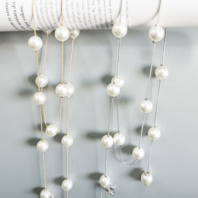 Pearl Women'S Belt Thin Chain Belt For Ladies Dress Skinny Waistband Decorative