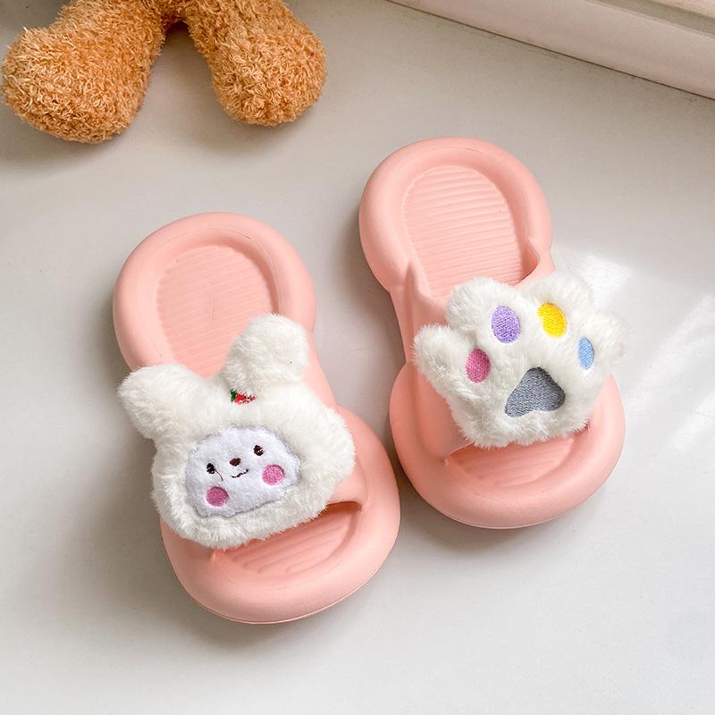 Тапочки из мультфильма «кролик наступает на дерьмо» женская летняя одежда с нескользящей мягкой подошвой для студентов, для дома, дома, спальни, сандалии