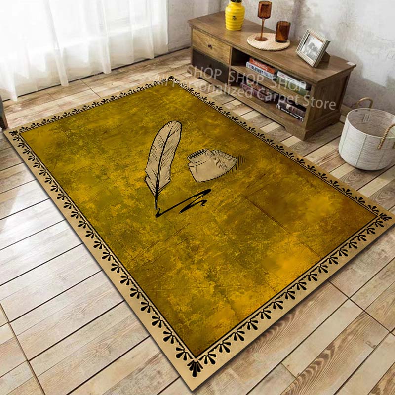 Ковер с принтом игровых карт дракона разных размеров для гостиной, спальни, дивана, домашнего декора, нескользящий коврик для пола, современный ковер