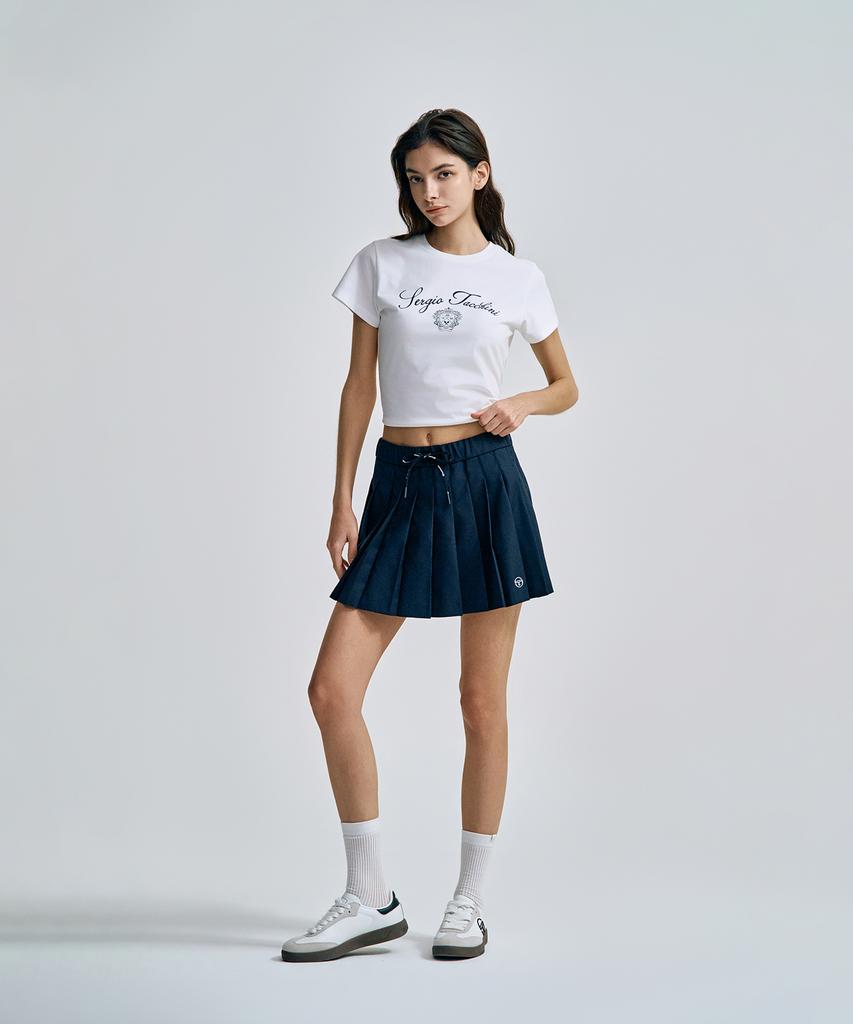 Женская классическая юбка SERGIO TACCHINI с завязками (военно-морской флот)