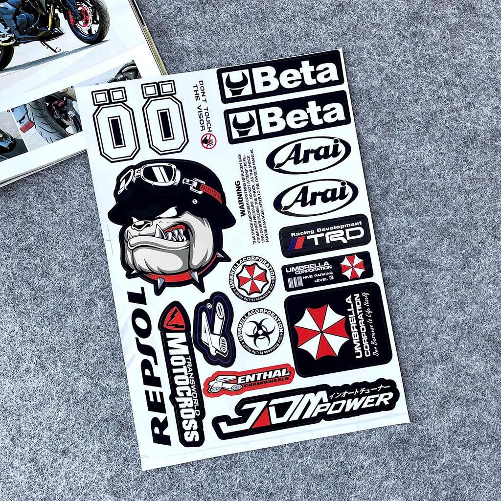 Наклейка на мотоцикл/машину Resident Evil Umbrella: Водонепроницаемая и прочная наклейка