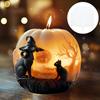 3D Magician Spherical Scented Candle Silicone Mold Mysterious Magic Hat Candle Mould Wearing Hat Magic Cat Resin Plaster Molds