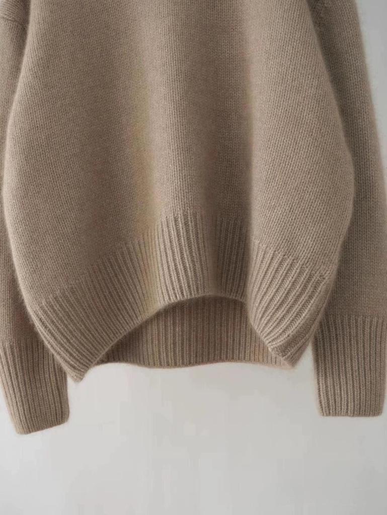 Women's Thick Knit High-Collar Loose Pullover Sweater - Versatile Autumn/Winter Style