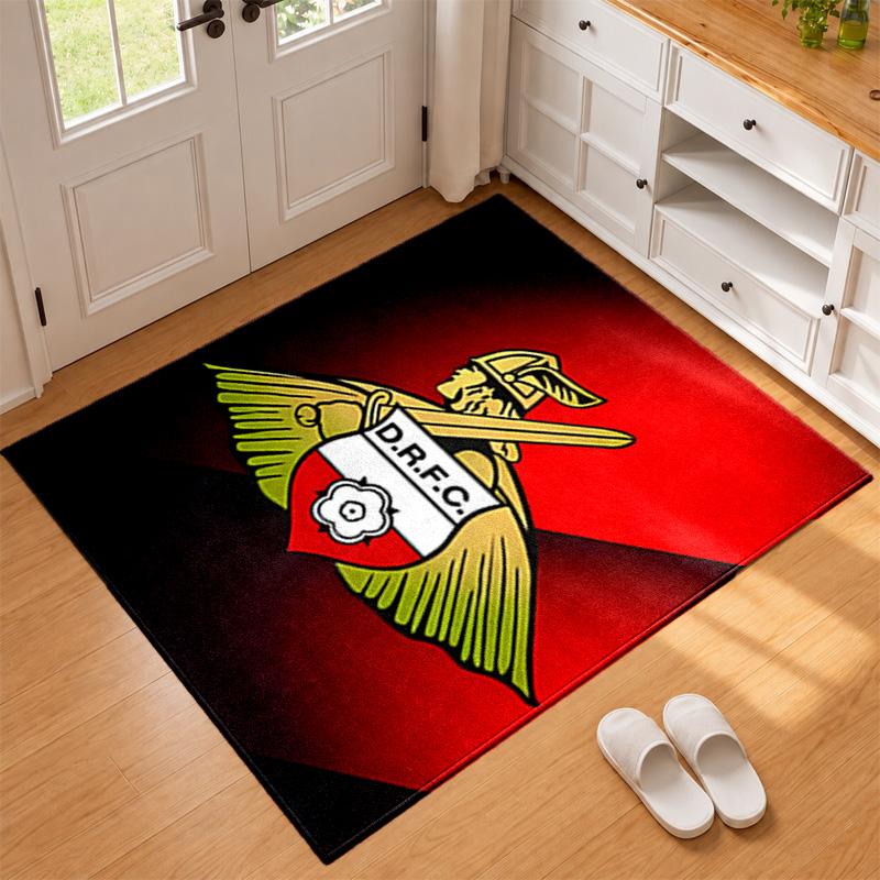 Doncaster Rovers Carpet Door Mat for Living Room or Bedroom Protective Mat Under Chair Office Decoration Christmas Gift Birthday Present