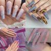 24pcs/Box Press On Nails Full Cover Manicure Tool Wearable Fake Nails Nail Tips Coffin False Nails