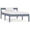 VidaXL Bed Frames Grey Solid Pine Wood 100 X 200 Cm