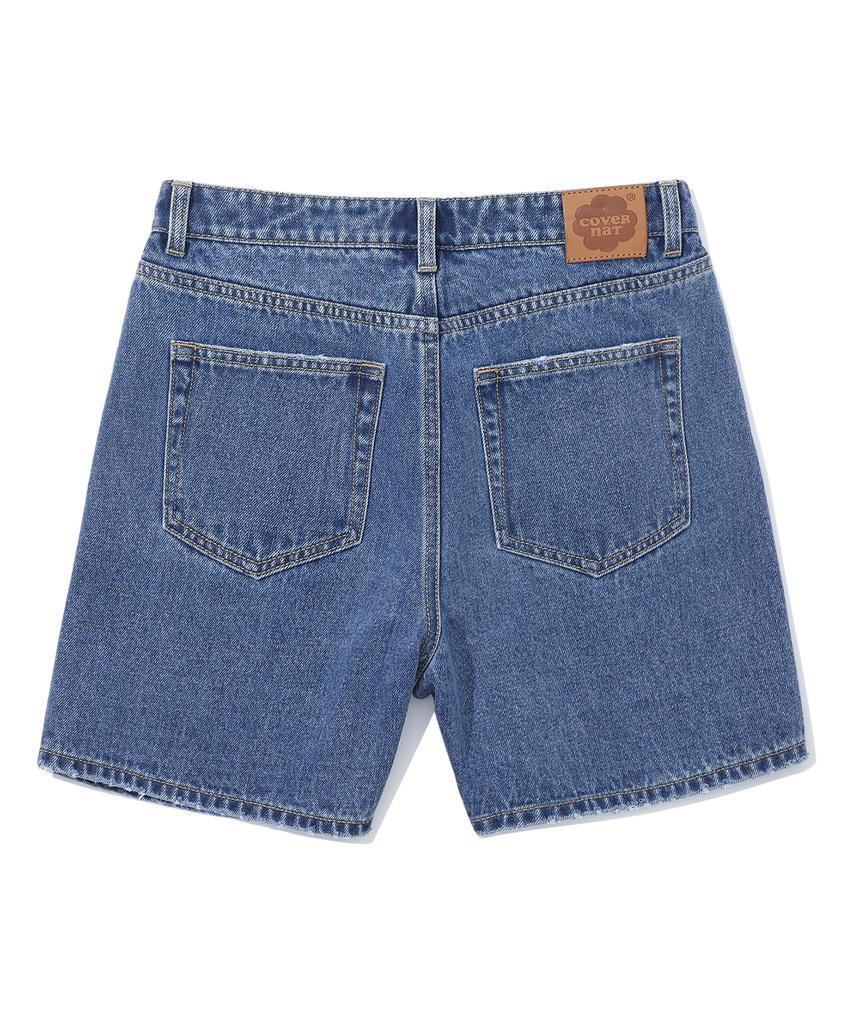 COVERNAT WOMAN Denim Shorts Blue