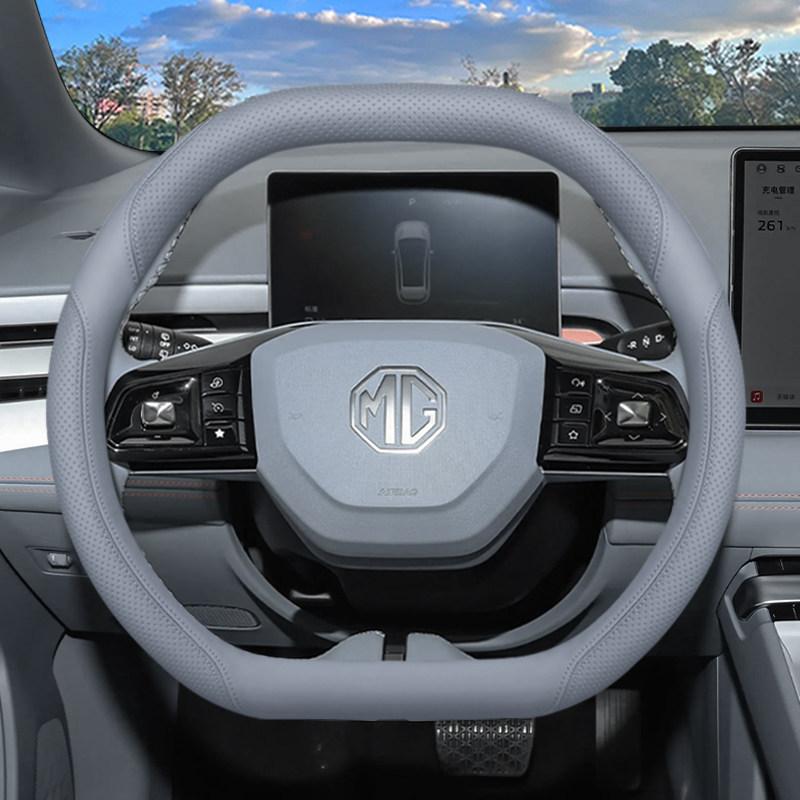 Nappa Leather Car Steering Wheel Cover For MG ALL NEW MG7 MG 4 MG4 MG ZS Hybrid EV 2026 Decor Car Styling Interior Accessories