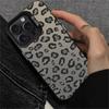 Черный Чехол для iPhone 14 Pro Max/13/12/11/16e с Леопардовым Принтом