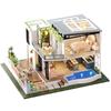 moin moin Dollhouse Miniature DIY Handmade Kit Set Instructions European Villa Garden Villa LED Light Acrylic Case Figure Music Box 2201dh307 1/24