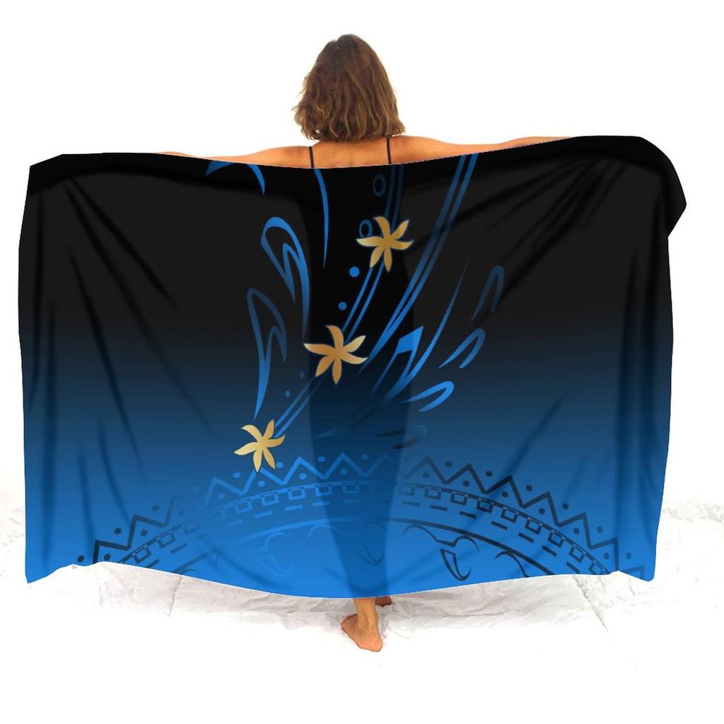 Resort Seaside Tourism Tribal Ethnic Style Women'S Sarong Polynesian Print Custom Seaside Beach Dress