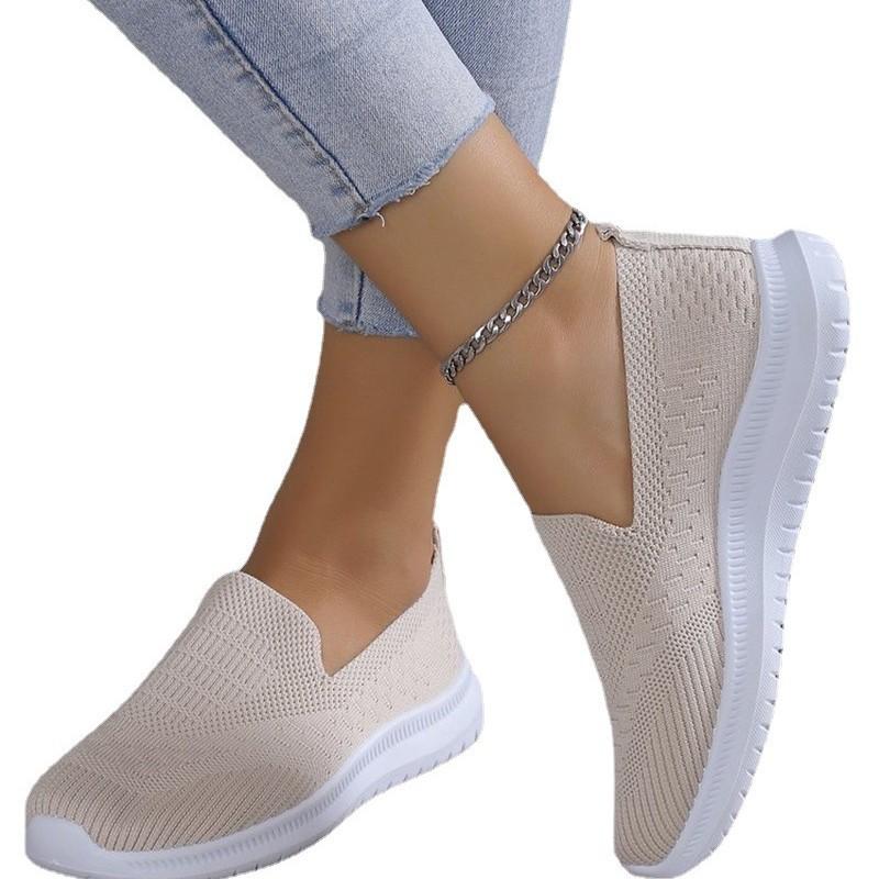 2025 осень европейская и американская внешняя торговля большой размер тканые однопедальные туфли женские дышащие легкие ленивые туфли для доски