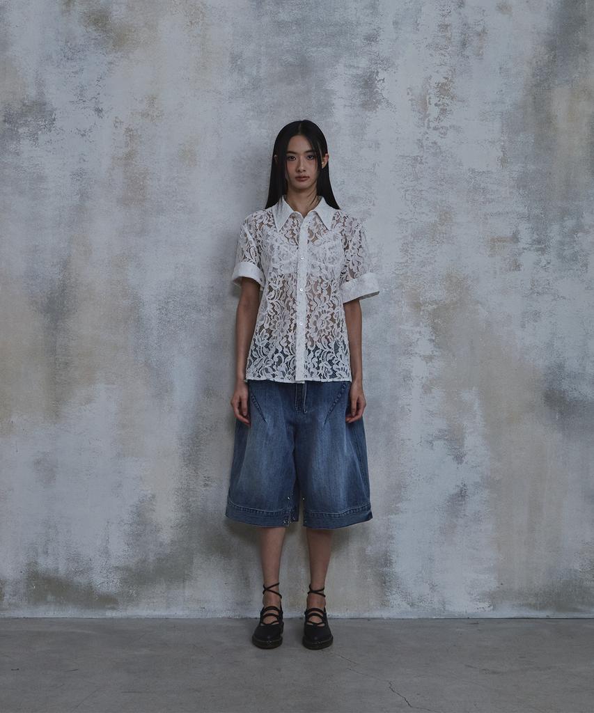 PARADIGMFILM [Ep.02] Lace Crop Half Shirt (Ivory)