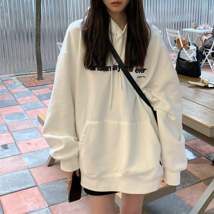 Women's Plus Size Autumn and Winter Padded Loose Hooded Sweatshirt