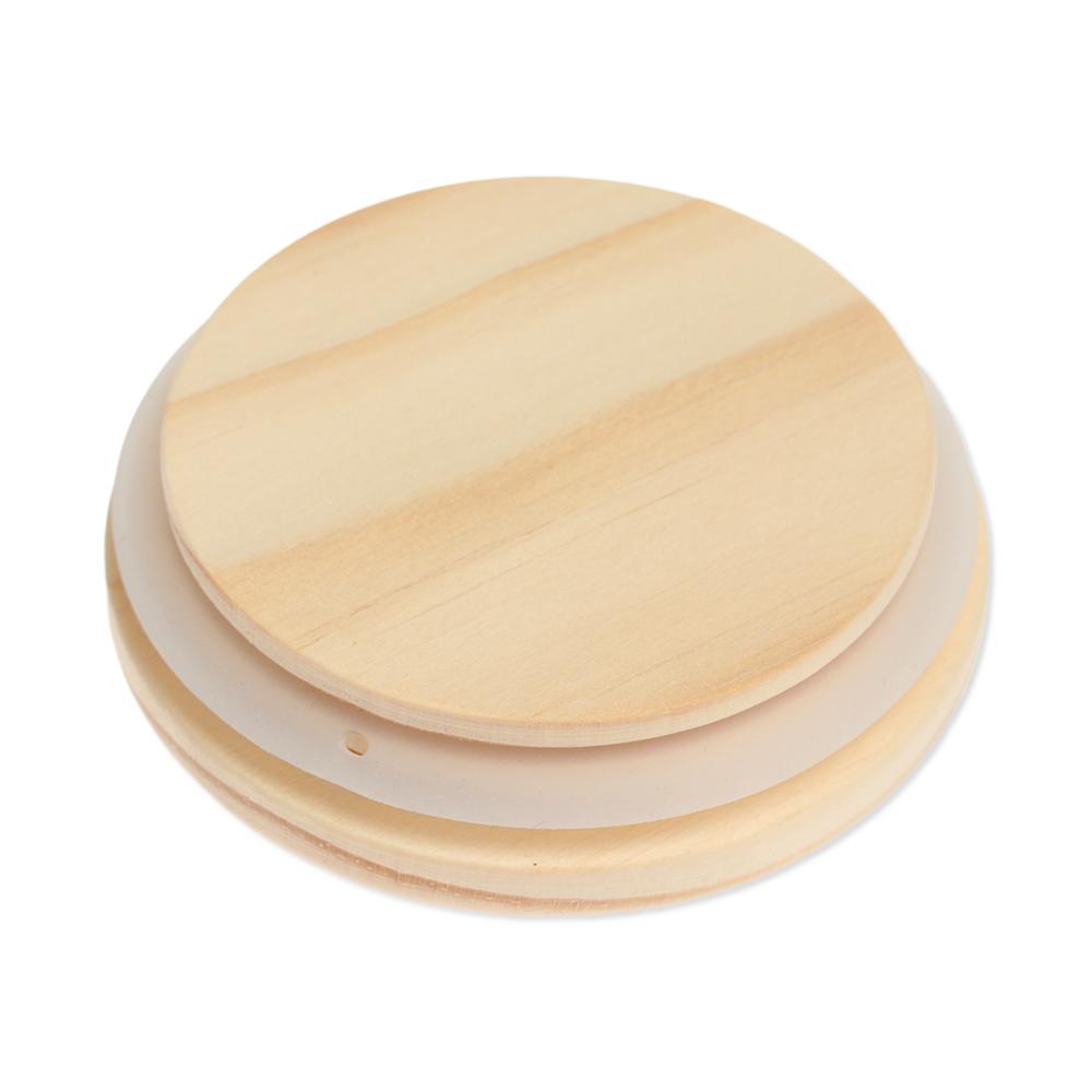 Sizes Compatible Bottle Sealing Caps Mason Jar Lid Wide Mouth Cover Canning Storage Wood Lids
