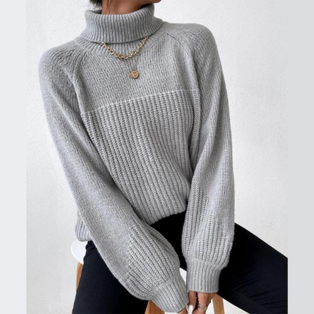 Loose Sweater Women's Solid Color Warm Pullover Top