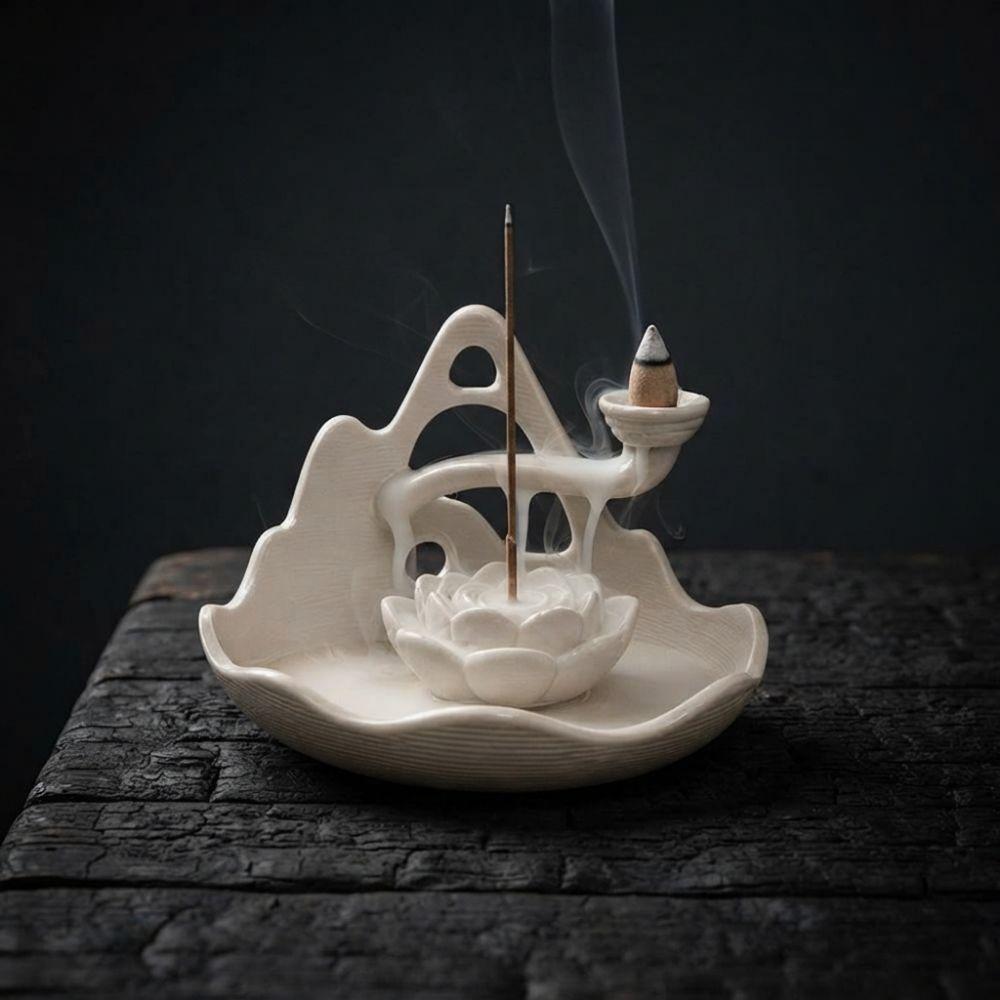 3D Printed Lotus Incense Holder Plastic Incense Stick Holder Zen Incense Holder Yoga Room