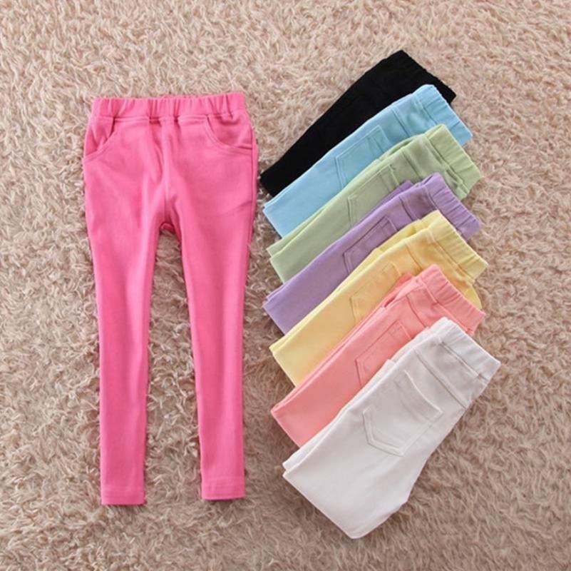 Baby Clothing Girls Jeans Candy Color Skinny Children Pants Baby Pants Toddler Girls Trousers