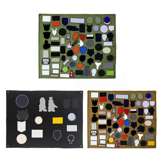 Tactical Patch Display Board Wall Mounted Collapsible Military Patch Board Hook Loop Tactical Patches Holder for Military Morale Badges Name Patches