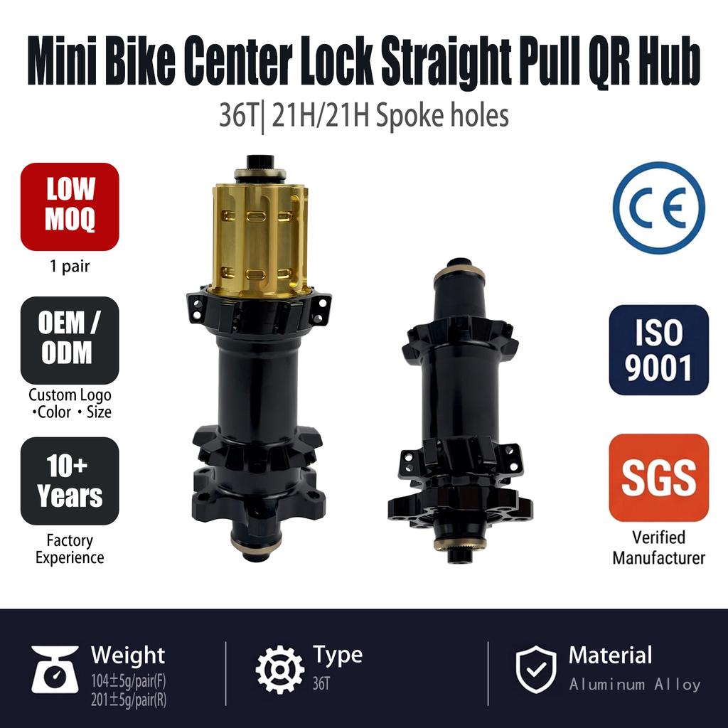 Ultra Light 311g Mini Bike Hub Center Lock Disc Brake Lacing 36T Ratchet System Quick Release QR Straight Pull Hub for HG XDR