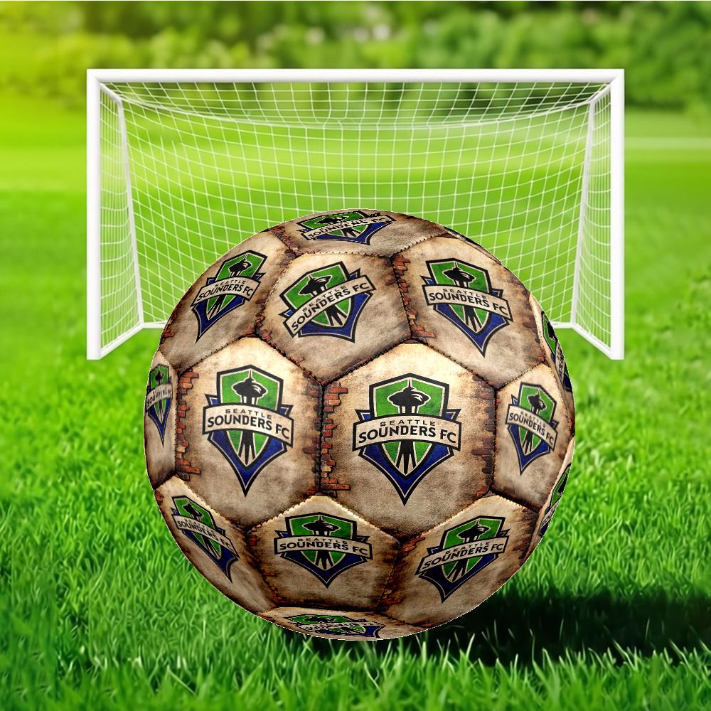 Sport Club Football Crest Printed Size 5 Soccer Balls, Anti-Slip, Protective Football, Outdoor Sport, a Unique Gift Suitable for him/her, Birthday