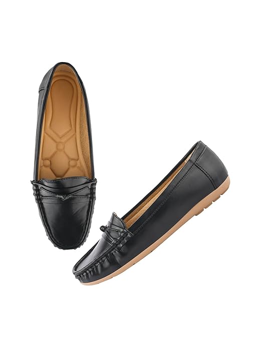 Женские лоферы Shoetopia, без шнуровки, удобные повседневные туфли на плоской подошве | Мягкая подошва, обувь для вождения с металлической пряжкой | Легкая повседневная обувь, мокасины