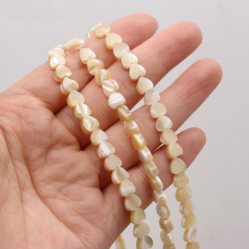 1 нить Сердце из натуральных ракушек морской воды 6 мм 8 мм 10 мм 12 мм Бисер свободные бусины-разделители для изготовления ювелирных изделий DIY Ожерелье Аксессуары для браслетов 38 см