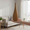 Decorative vase in the shape of a spiral drop, brown, modern design