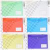 1Pcs Clear A4 Binder Pocket Snap Button Envelope Popper Wallets  for School Office Home