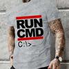 Мужские футболки Run Cmd Computer Programmer футболки забавный подарок на день рождения для мужчины бойфренда мужа лето 2024 футболка с коротким рукавом