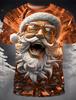 Christmas Santa Holiday Shirt 3D Printed Hot Christmas Short Sleeve Party Men's Tops Rave Printed Casual Fashion Menswear