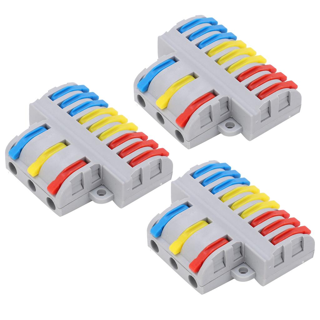 5 шт. разъем-разветвитель проводов с гайкой-рычагом, тип 9 в 3, клеммная колодка для быстрого соединения SPL?93