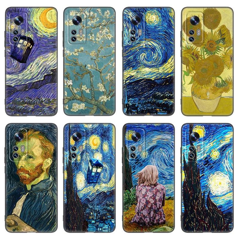 Van Gogh Starry Sky Art Phone Case For Xiaomi Mi 10T 11i 11T Note 10 11 Lite NE F1 POCO F3 M3 X3 GT NFC M4 X4 Pro 5G Black Cover
