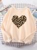 Creative Leopard Love Pattern Women's Hoodies Fashion Casual Hoodie Hip Hop S-XXL Hoody Oversize High Quality Sportswears Female