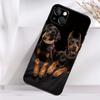 Dachshund Doberman Dog Phone Case For iPhone 16 15 14 13 12 11 Pro Max Mini X XR XS Max 7 8 Plus Back Cover