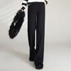Women's High Waist Plush-Lined Straight Leg Casual Pants