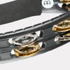 MEINL Percussion Tambourine Recording-Combo ABS Tambourine Dual-Alloy Jingles TMT1M-BK