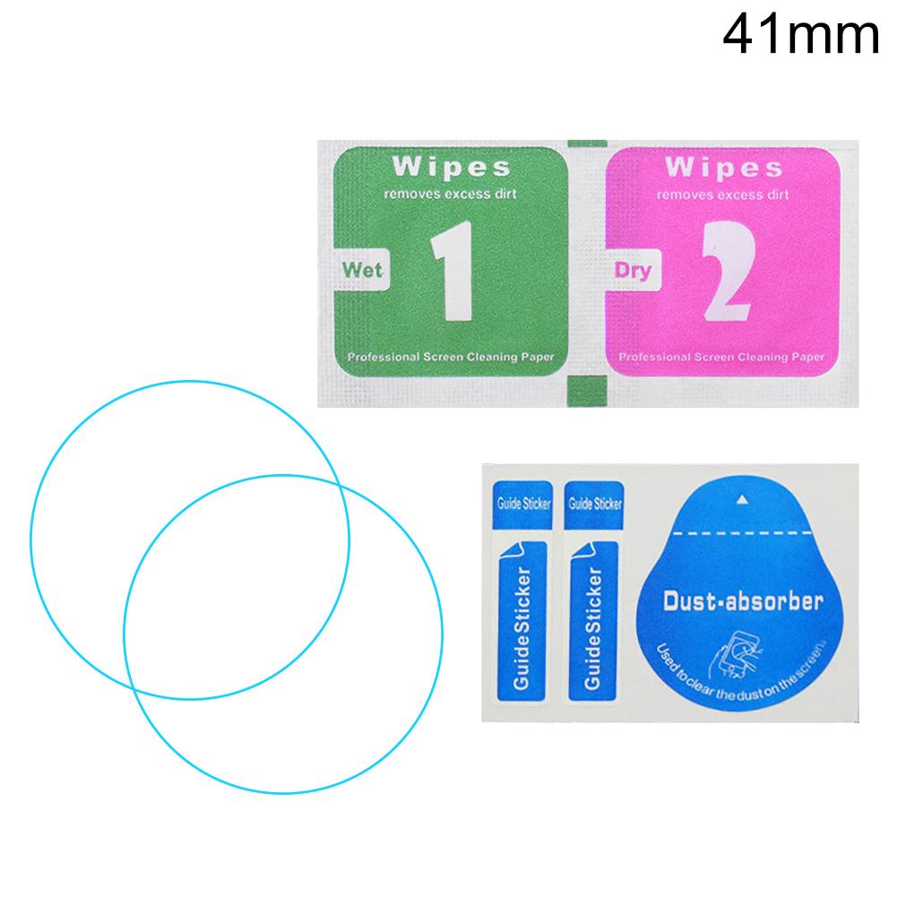 N.H 2Pcs Закаленное стекло Круглый циферблат 34-43 мм Защитная пленка для экрана часов