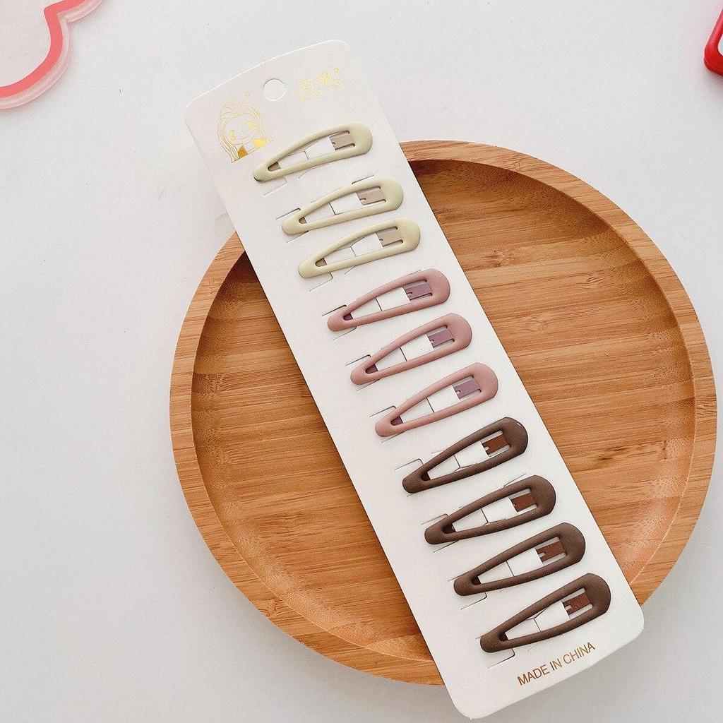 10 шт. новые корейские заколки для волос для девочек, цвет чая с молоком, заколки принцессы с челкой, боковой зажим, аксессуары для волос для маленьких девочек