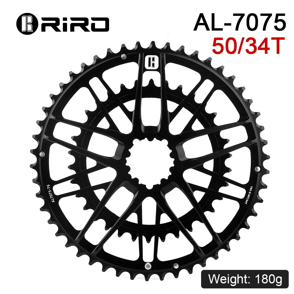 RIRO Carbon Fiber Crank Road Bike 11/12 Speed 50-34/53-39T Direct Mount Bicycle Crankset 170mm 46/48/50/52T Chainring Bike Parts