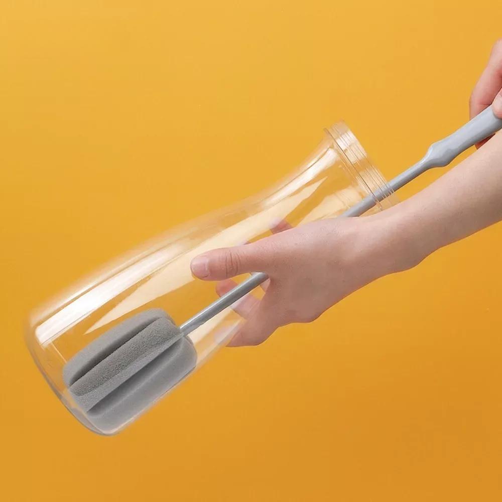 Щетка для бутылок с длинной ручкой, бытовая кухонная щетка для мытья стеклянных чашек, губки для мытья чашек, чистящие средства