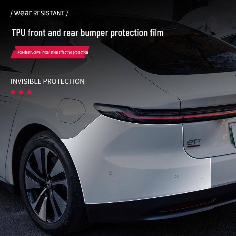 NIO ET7 Pre-Cut Invisible TPU Car Wrap for Front & Rear Bumpers - Anti-Scratch Protection Film