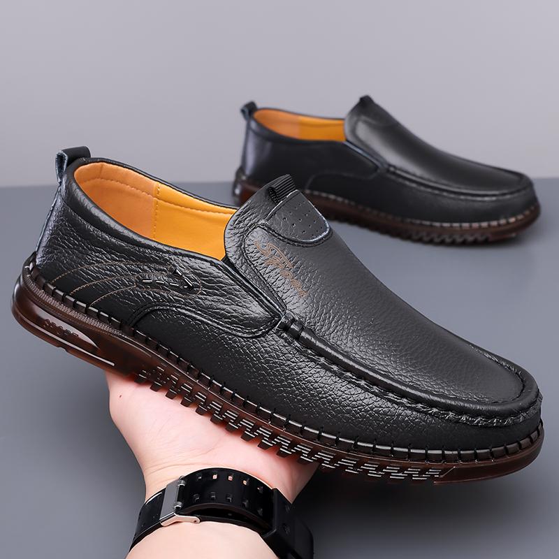 Fashion Handmade Casual Formal Loafers Genuine Leather Men Slip On Shoes Luxury Brand Walking Shoes Moccasins Business Man Driving Shoes