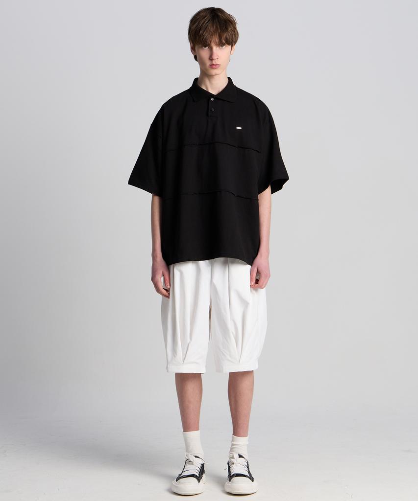 TENER Open Balloon Bermuda Cotton Pants White